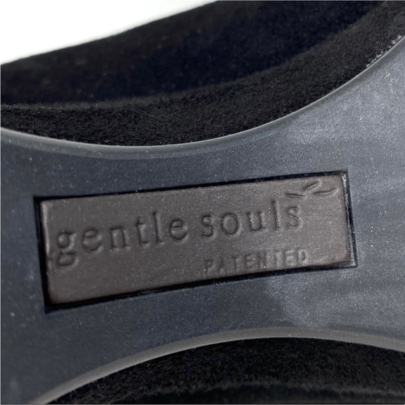 Gentle Souls Ridgual Ankle Boots Wedge Heel Black Suede Womens Size 10 Zip Front - Picture 8 of 11